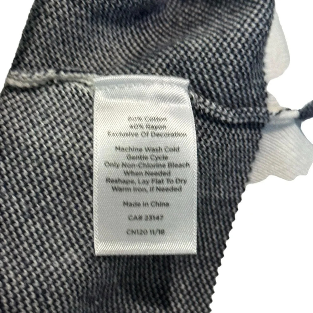 EUC Old Money Talbots Checked Sweater 3/4 sleeve with bows Med Preppy MUST - Picture 7 of 8